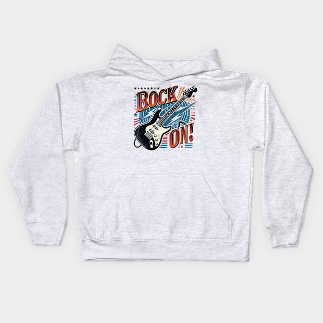 Vintage electric guitar Kids Hoodie by T-Shirt Paradise